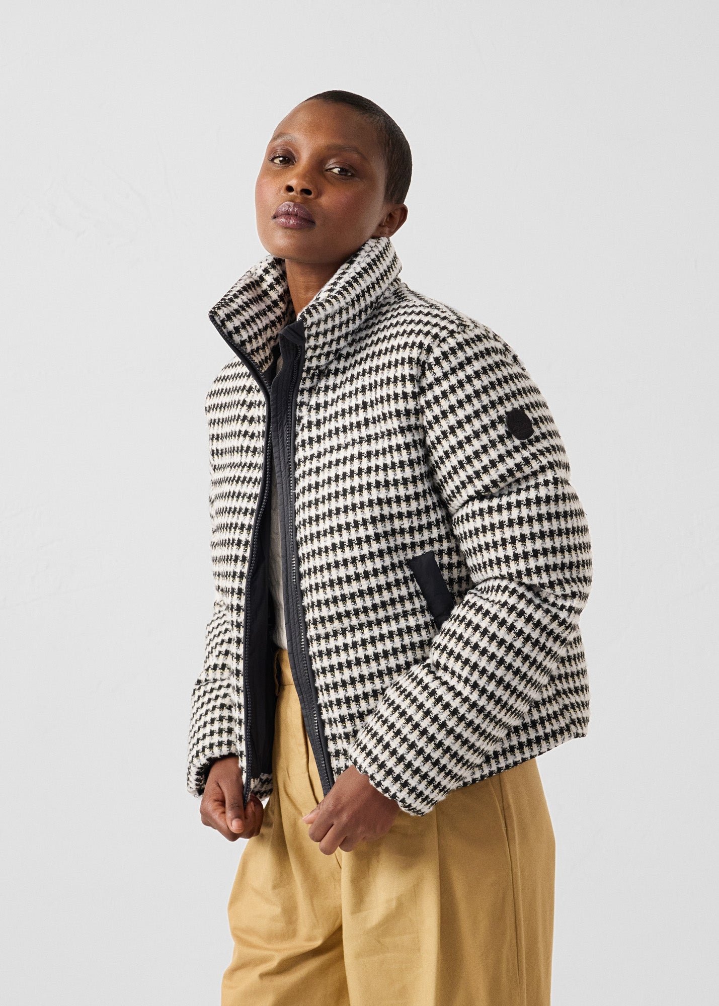 Akira multico natural/black puffer spirit cold-weather jacket - JOTT
