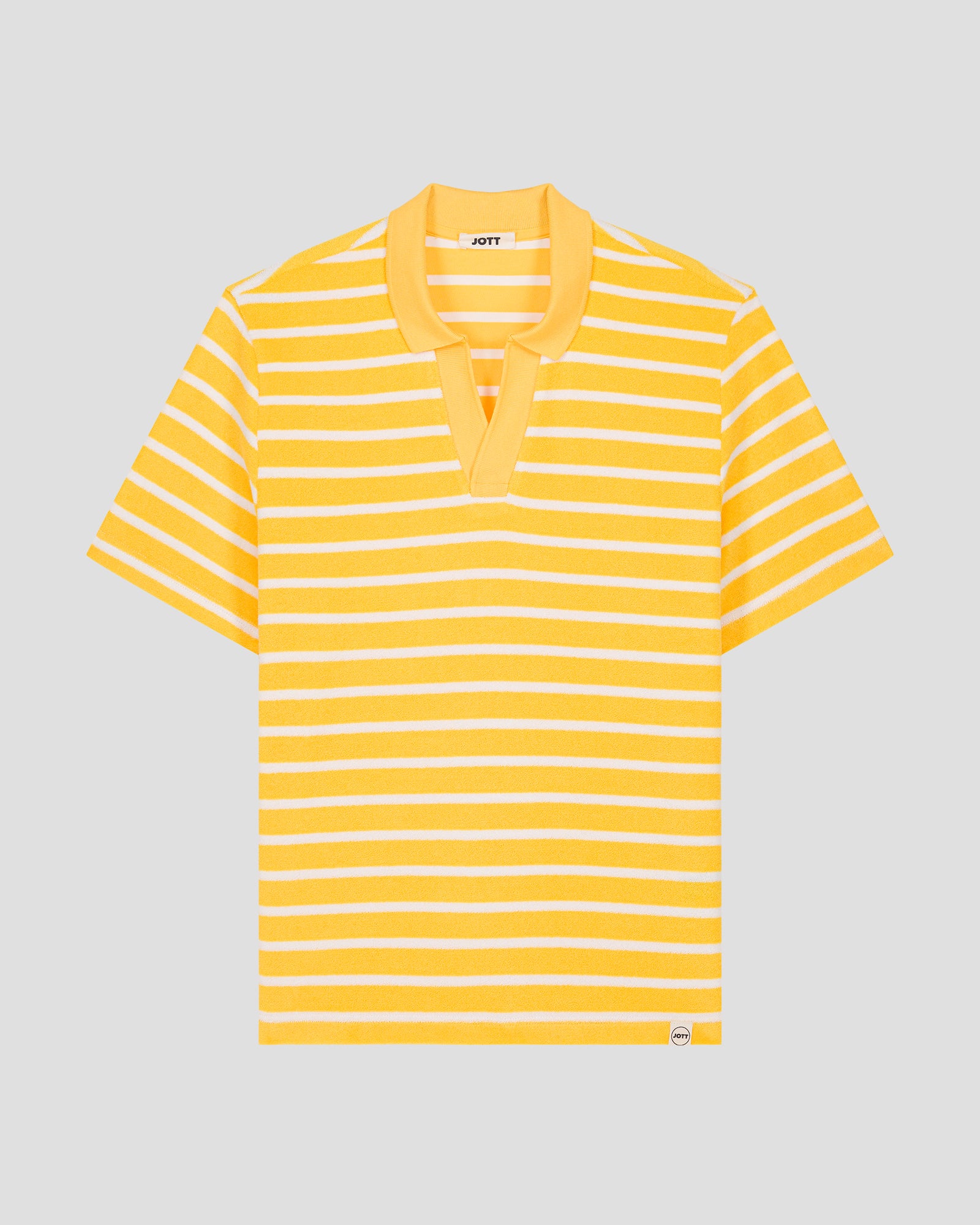 Polo éponge manches courtes Jaune abeille rayé Buggy stripe - JOTT - 3