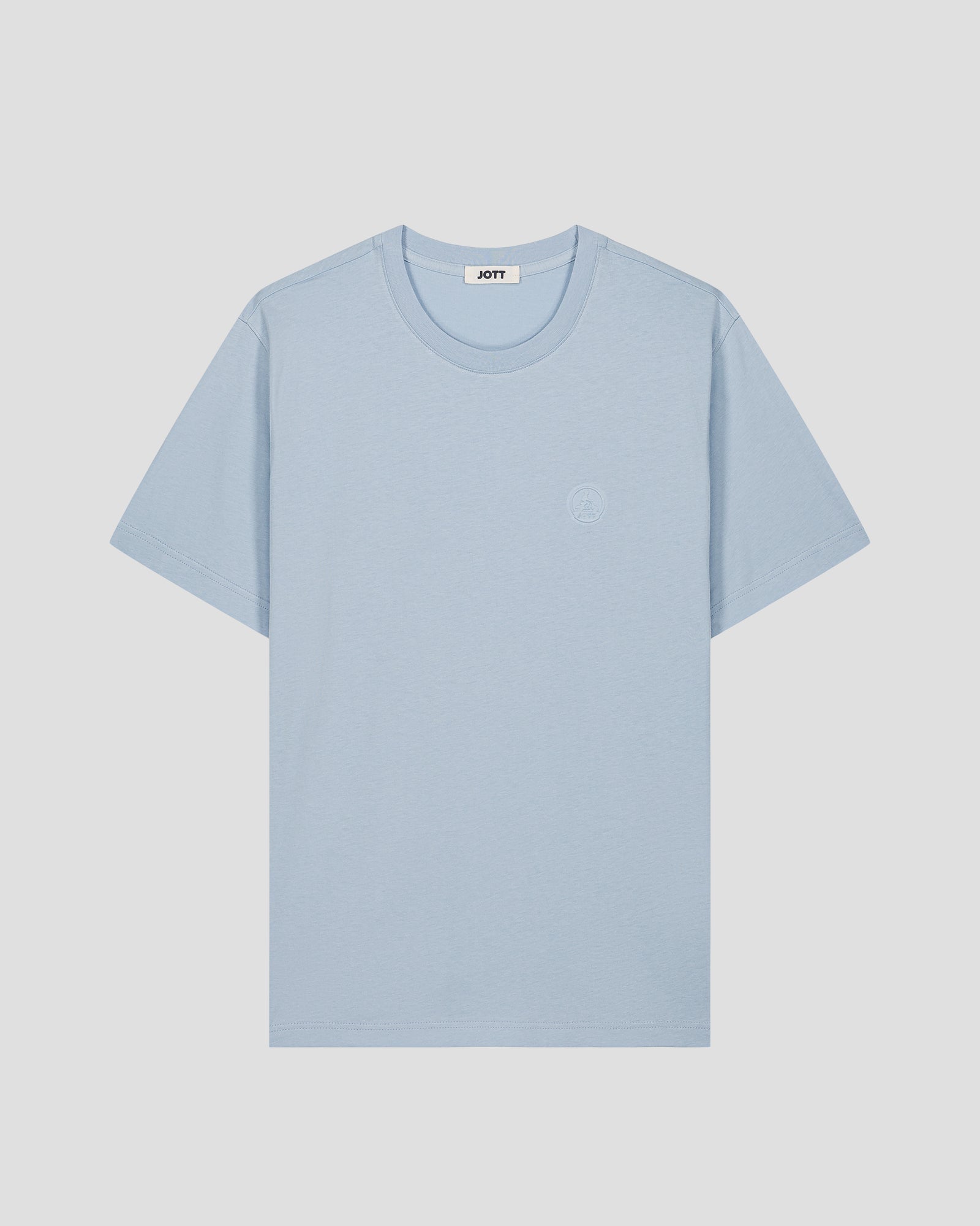 T-shirt à col rond homme en coton Cendre marine Pedro - JOTT - 2