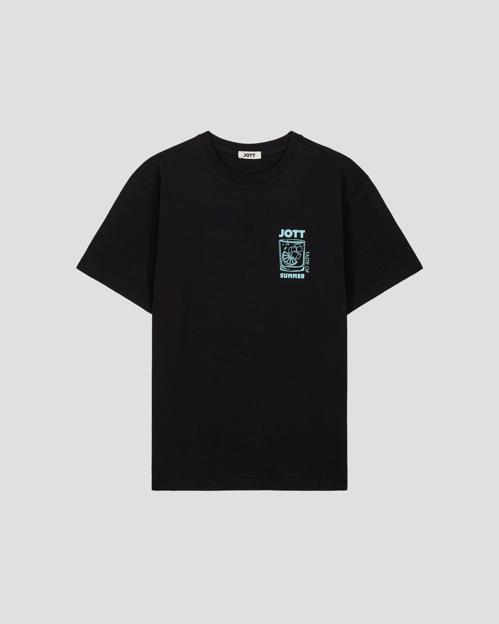 T-shirt col rond mixte imprimé Noir Samet - JOTT - 2