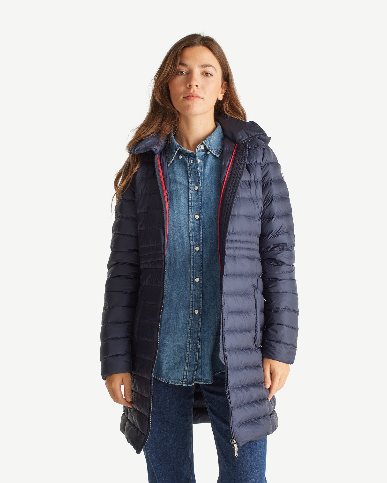 Doudoune Jott Bleu Marine Doudoune Mi Longue Veste Jott Femme Bleu