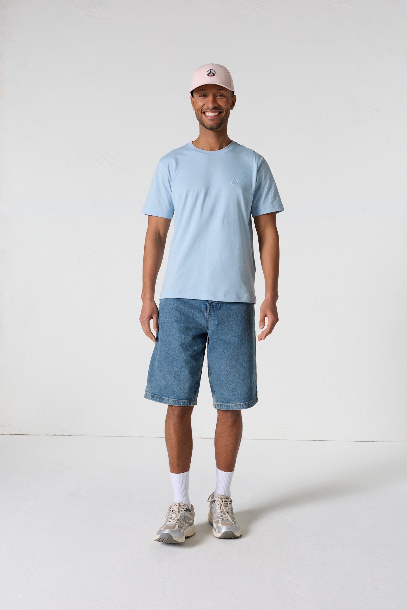 T-shirt à col rond homme en coton Cendre marine Pedro - JOTT - 3