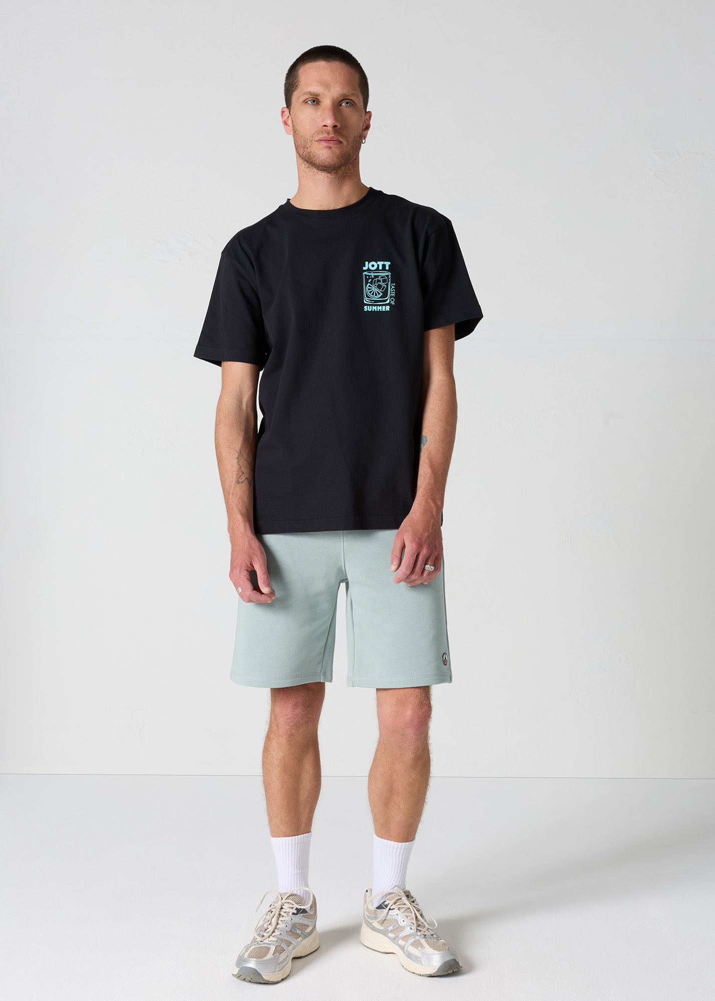 T-shirt col rond mixte imprimé Noir Samet - JOTT - 3