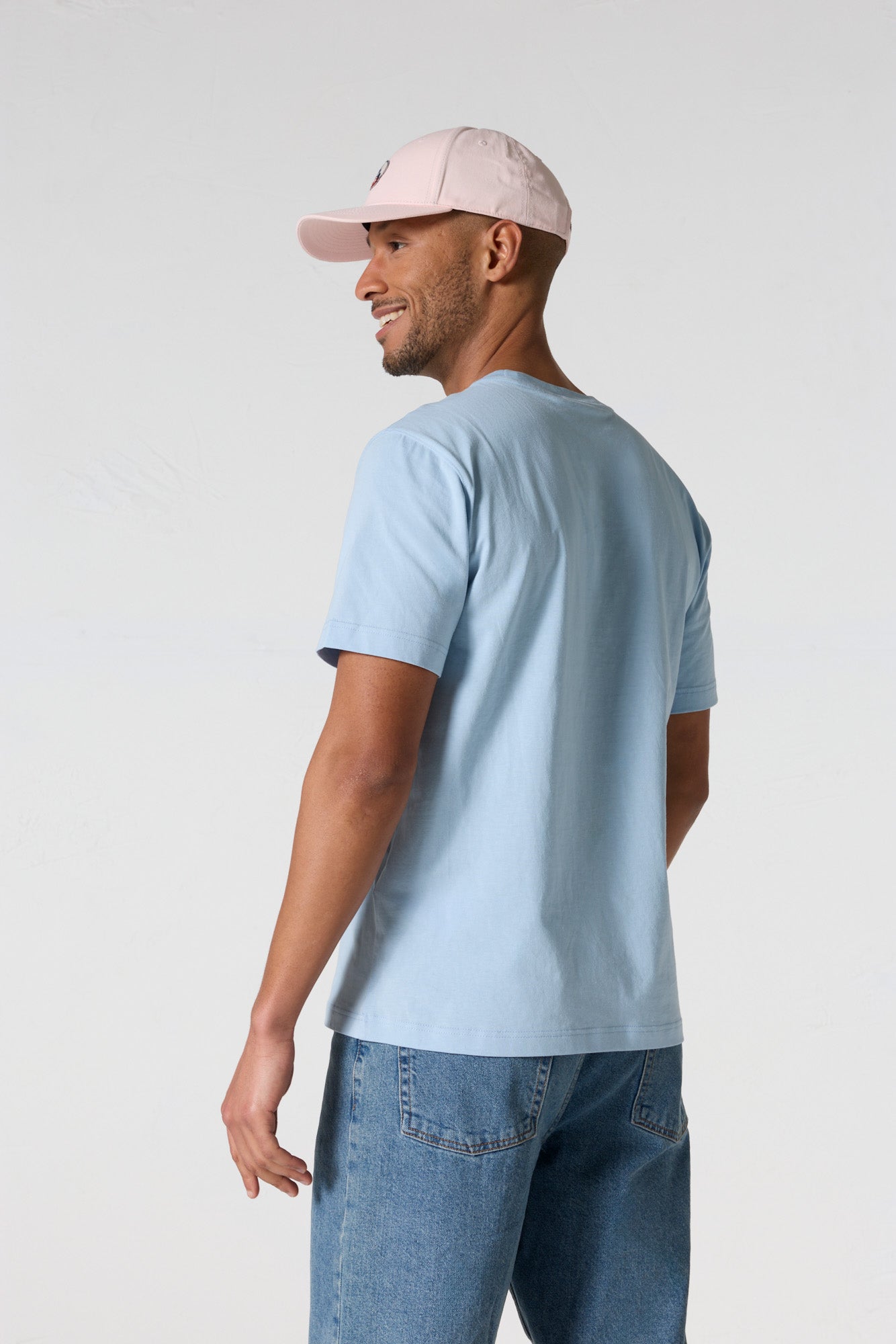 T-shirt à col rond homme en coton Cendre marine Pedro - JOTT - 4