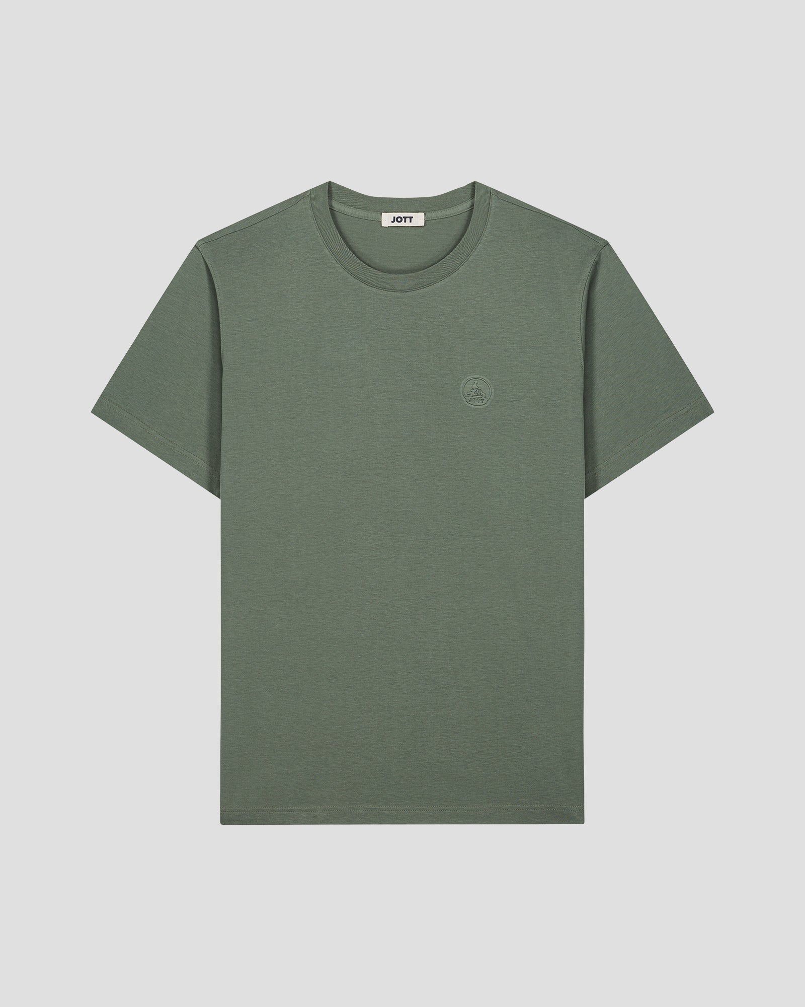 T-shirt à col rond homme en coton Vert sauge Pedro - JOTT - 2