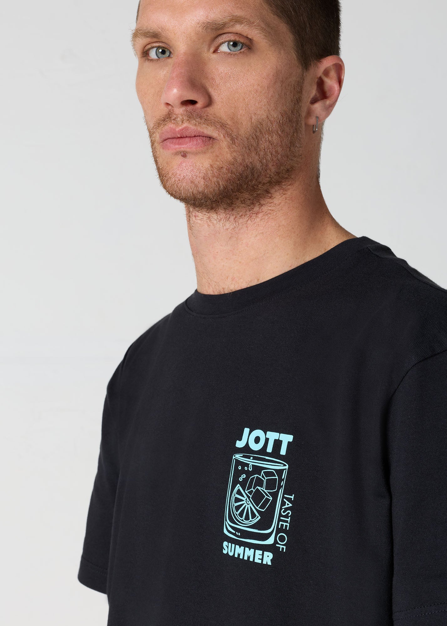 T-shirt col rond mixte imprimé Noir Samet - JOTT - 5