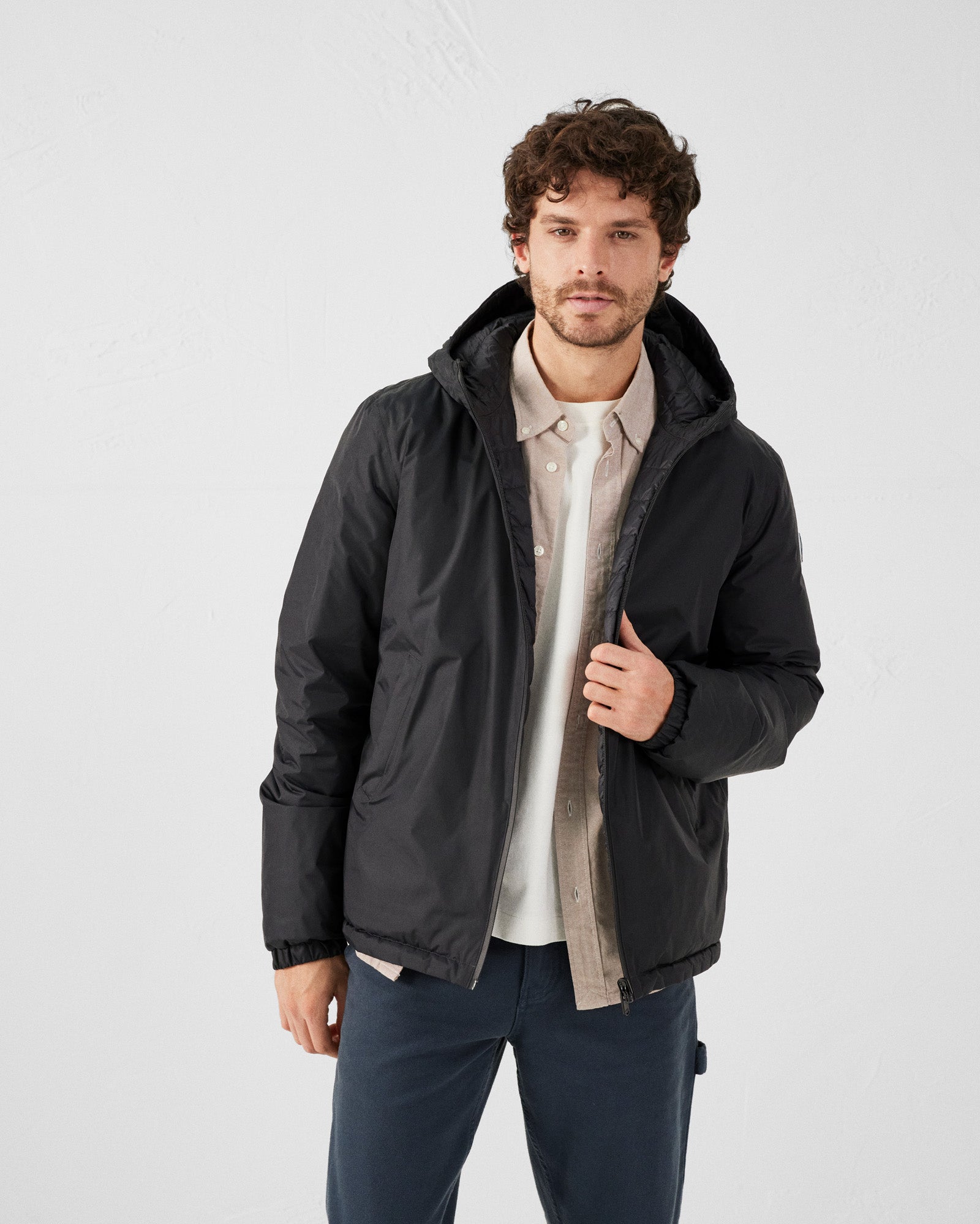 Doudoune réversible à capuche Noir Bergen – JOTT