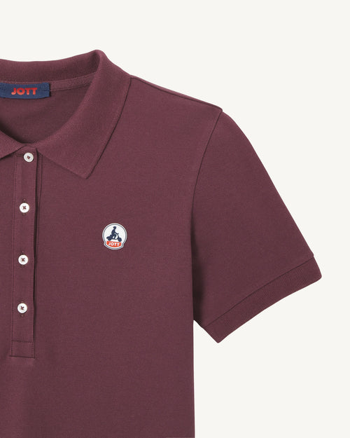 Polo en coton biologique Aubergine Franca - JOTT - 4