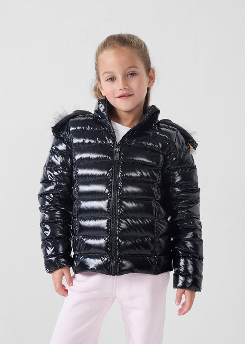 Bonnet Veste Jott Bebe Fille Doudoune Enfant Grand Froid Noir