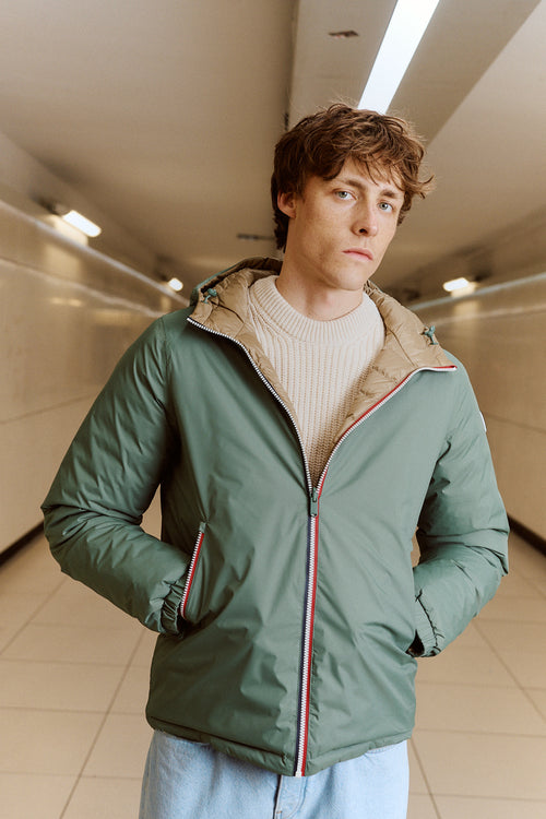 Down jacket Sage green/Smoky sand Brummen