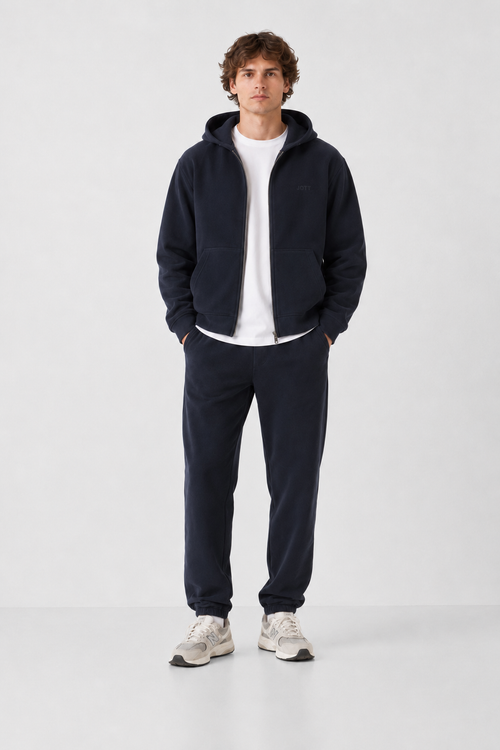 Veste zippée oversize à capuche Bleu nuit Vahe