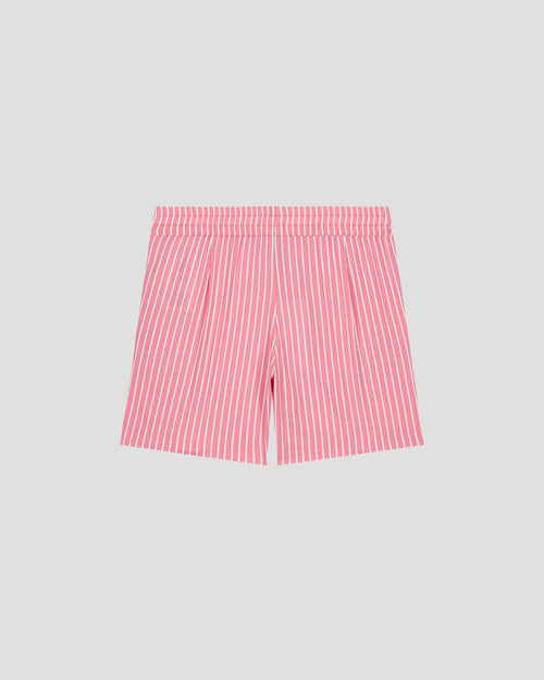 Bermuda enfant en popeline Pink antique rayé Joe stripe - JOTT - 3