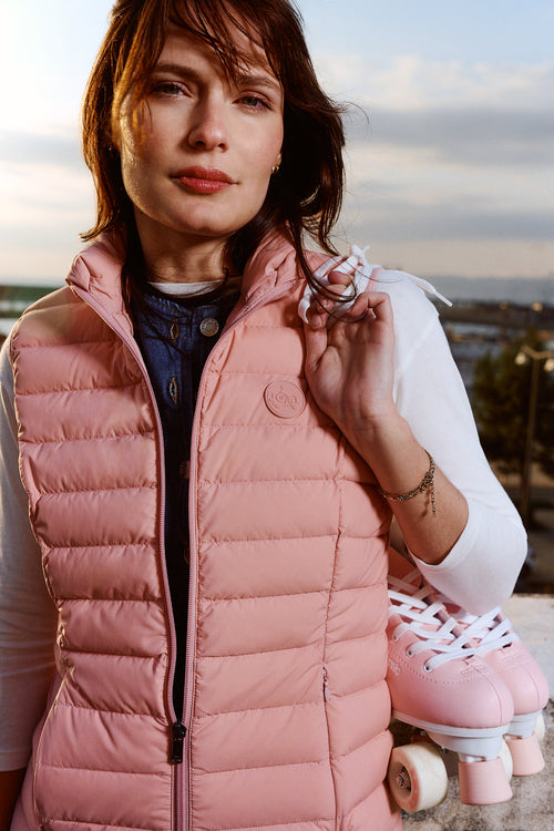 daunenjacke , ärmellose daunenjacke Pink Antique Seda