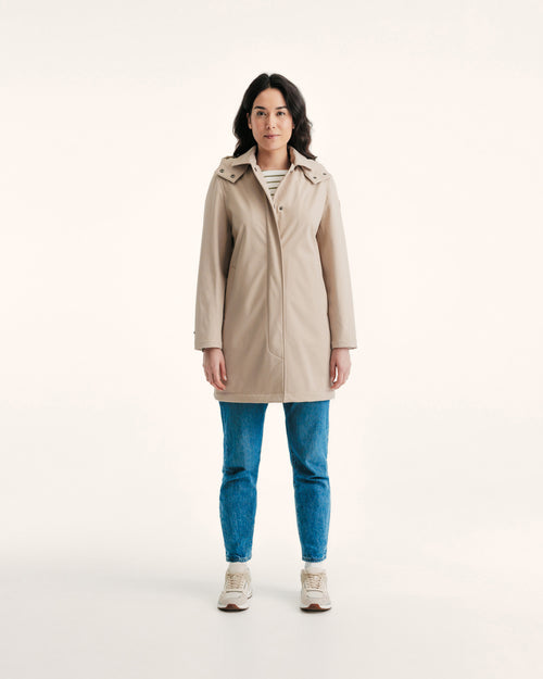 Imperméable à capuche amovible Beige Corinthe - JOTT - 3