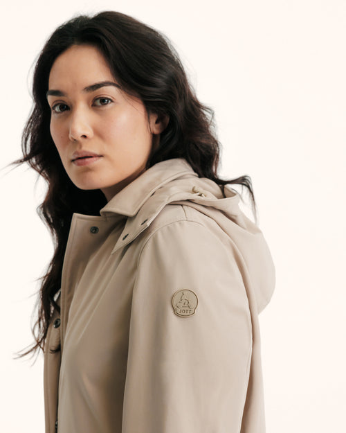 Imperméable à capuche amovible Beige Corinthe - JOTT - 4