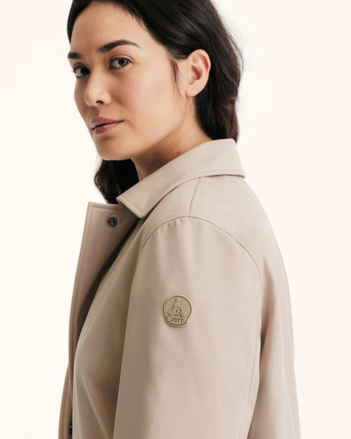 Imperméable à capuche amovible Beige Corinthe - JOTT - 5