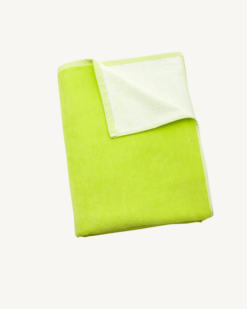 Serviette de plage en éponge Vert acide Beach - JOTT - 2