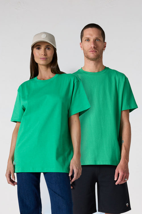 T-Shirt col rond mixte Vert tropical Andrea
