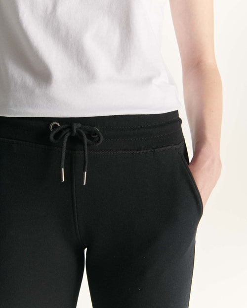Pantalon de sport femme en coton biologique Noir Valparaiso - JOTT - 4