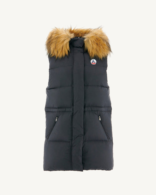 Doudoune sans manche à capuche Grand Froid Noir Texas – JOTT