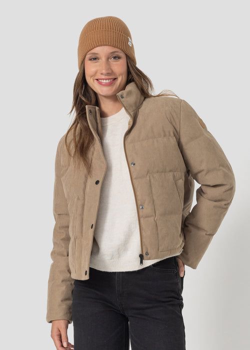 Doudoune velours côtelé Grand Froid Beige fumé Steph - JOTT - 5