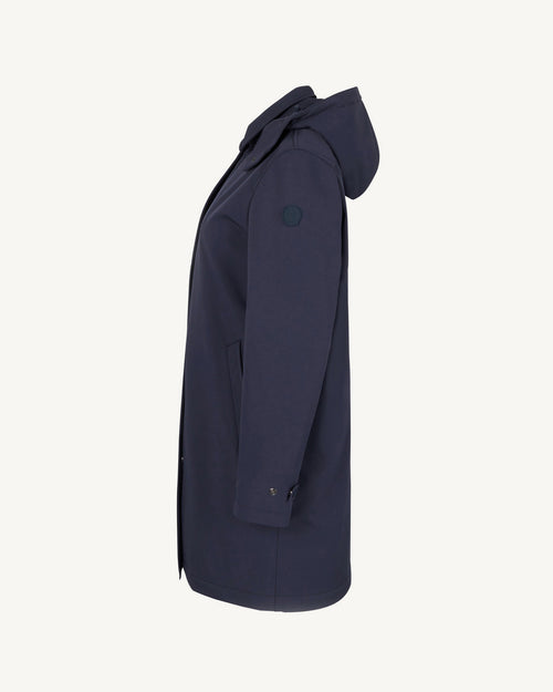 Waterproof coat with detachable hood Navy Blue - JOTT - 2