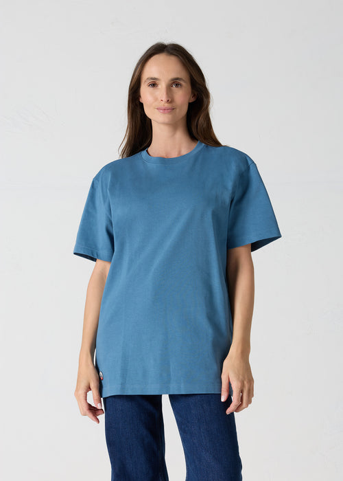 T-Shirt col rond mixte Bleu jeans Andrea - JOTT - 3
