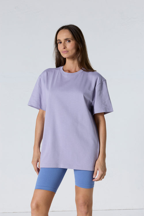 T-Shirt col rond mixte Encens violet Andrea - JOTT - 2