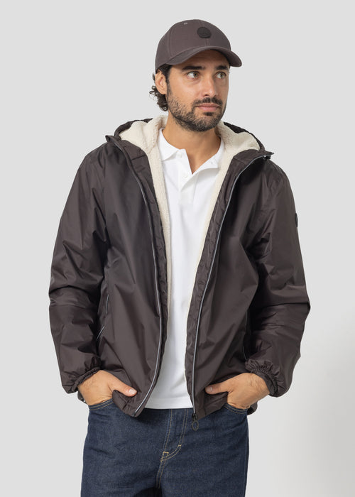 Imperméable Mixte doublé Café noir Glaic sherpa - JOTT - 2