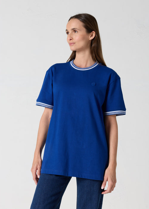 T-shirt col rond mixte Bleu cobalt Ley - JOTT - 3