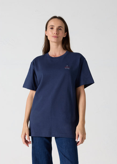 T-shirt col rond mixte Marine Lipe - JOTT - 3