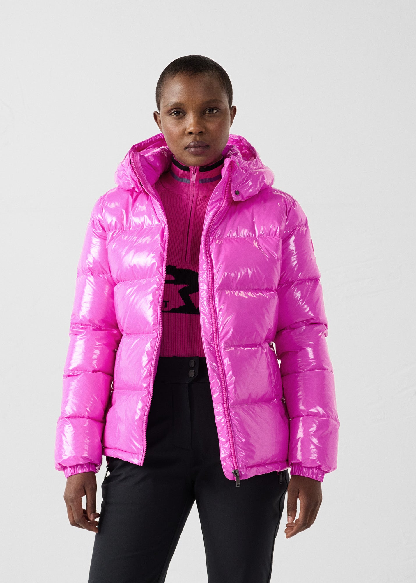 Down jacket Grand Froid Electric pink Prague lacquered - JOTT