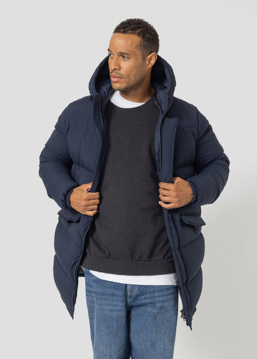 Doudoune Grand Froid stretch mi-longue Bleu nuit Scott
