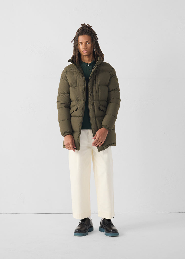 Doudoune Grand Froid stretch mi-longue Army Scott