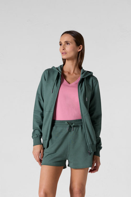 Veste zippée à capuche Vert sauge Sima - JOTT - 2
