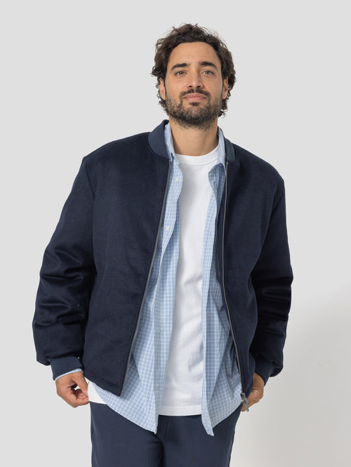 Bomber laine Bleu nuit Skanor - JOTT - 2