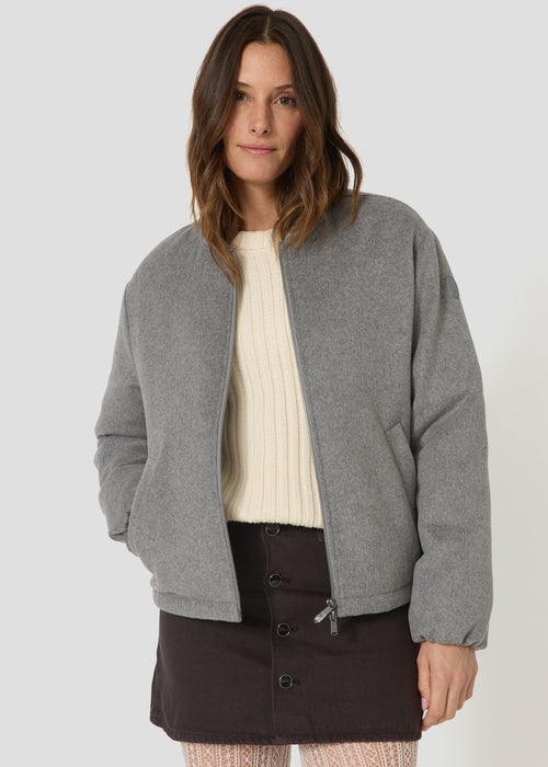 Bomber laine Gris chiné Solna - JOTT - 2