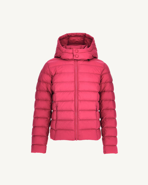 Doudoune à capuche enfant Grand Froid Rose cerise Opale 2.0 - JOTT - 2