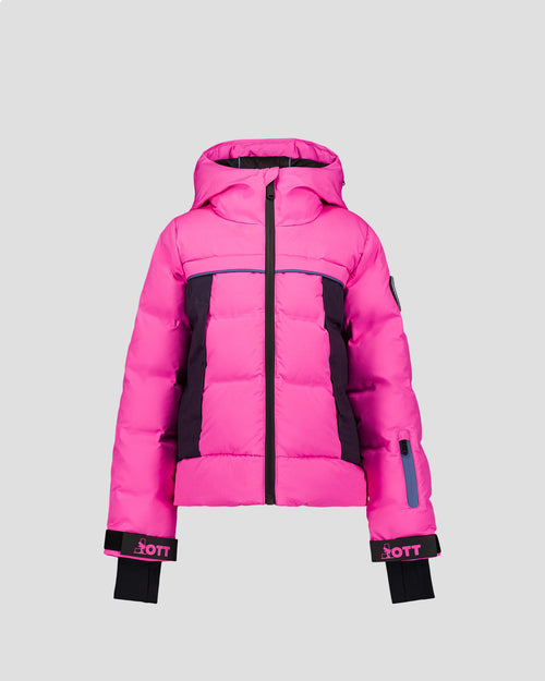 Veste de ski enfant Grand froid Rose électrique Cembros - JOTT - 2