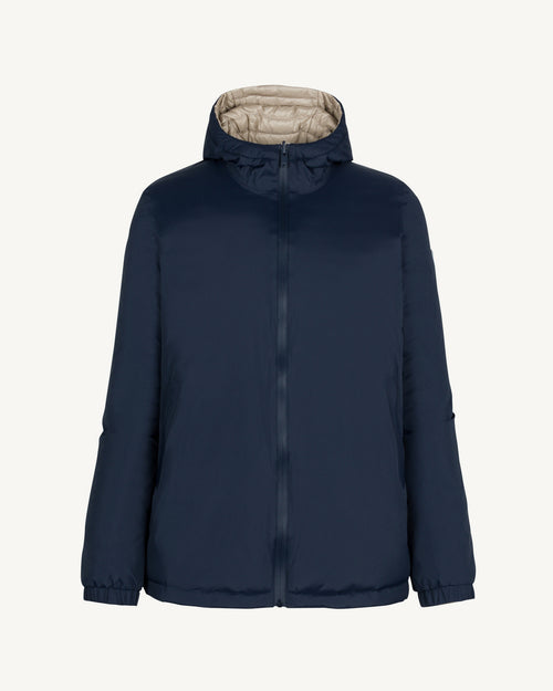 Doudoune ultralégère réversibles Marine/Beige Chicago 2.0