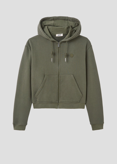 Veste zippée à capuche Army foncé Dalila - JOTT - 2