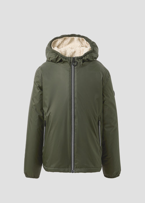 Imperméable doublé enfant Army foncé Glaico sherpa - JOTT - 2