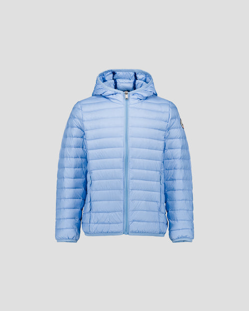 Doudoune légère à capuche enfant Bleu cristal Hugo - JOTT - 2