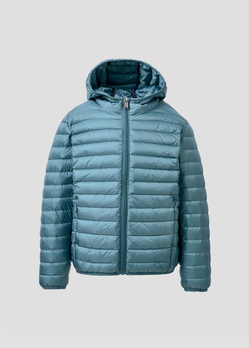 Doudoune légère à capuche enfant Bleu tempête Hugo - JOTT - 2