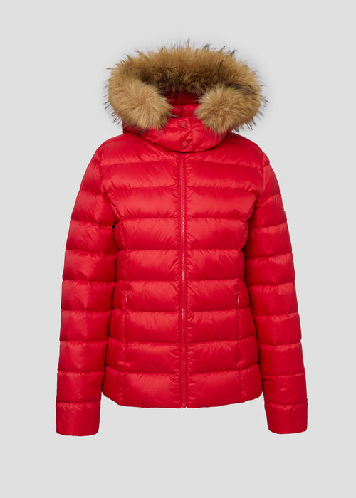 Doudoune à capuche Grand Froid Rouge carmin Luxe - JOTT - 2