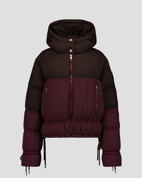 Doudoune Grand Froid esprit puffer Cerise noir/Café noir Nami Colorblock - JOTT - 2