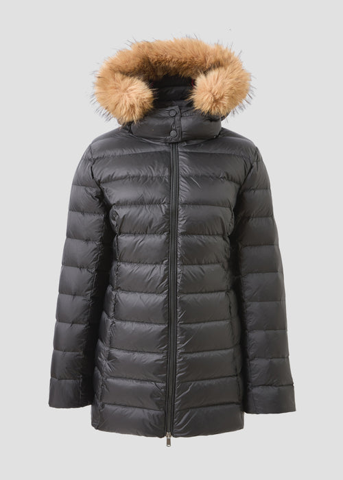 Doudoune mi-longue Grand Froid Noir Perle - JOTT - 2