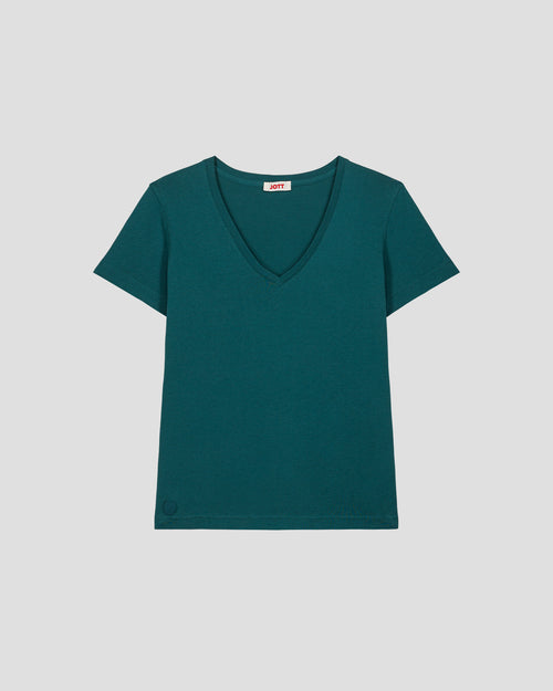 T-Shirt col V Deep lake Sofy - JOTT - 2