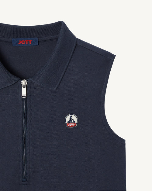 Mouwloze polojurk van biologisch katoen Marine Esmeralda - JOTT - 3