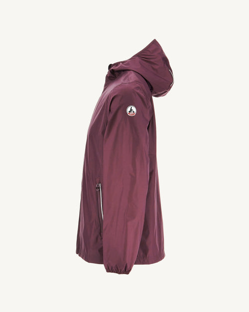 Imperméable à capuche paquetable Aubergine Manille - JOTT - 2